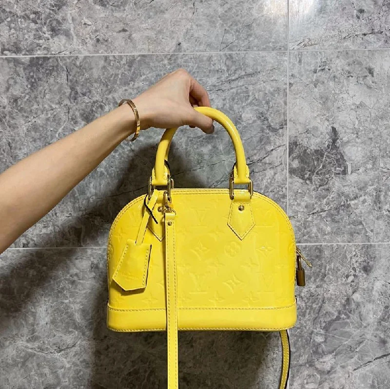 LV Alma BB Yellow Vernis GHW