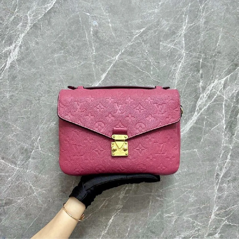 LV Pochette Metis Rose Pink Calfskin Leather