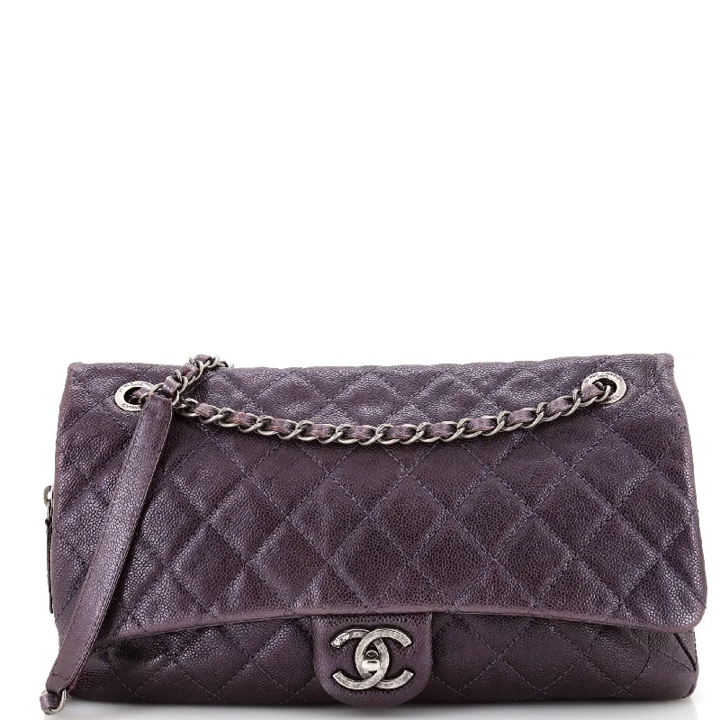 Easy Flap Bag Quilted Caviar Jumbo