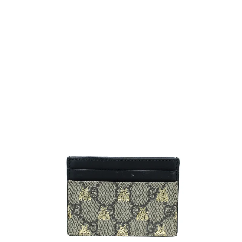 Gucci Bicolor GG Supreme Bee Card Holder