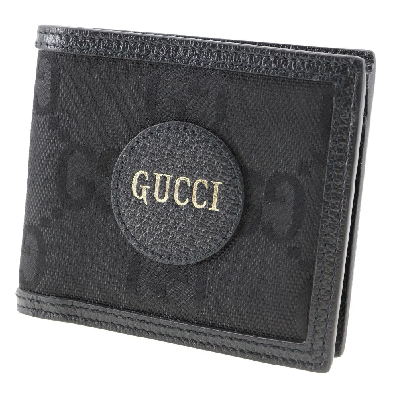 GUCCI Bifold Wallet 625574 canvas black off the grit mens Used