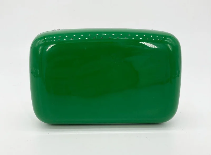 FENDI Green Logo Box Clutch