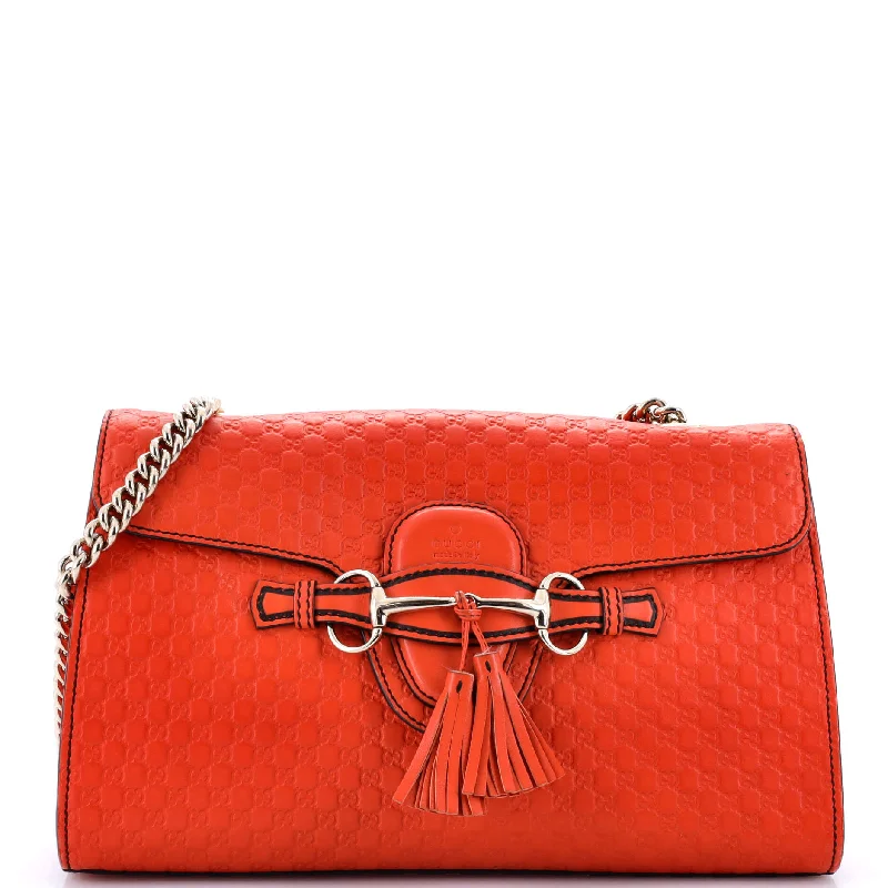 Emily Chain Flap Bag Microguccissima Leather Medium