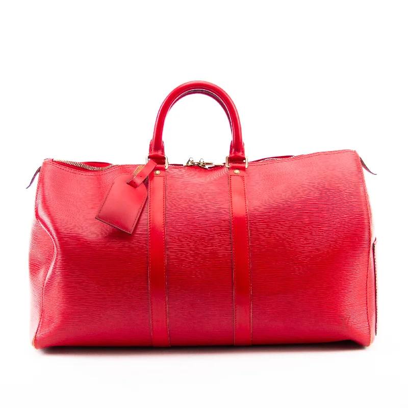 Red Keepall Boston Travel Bag