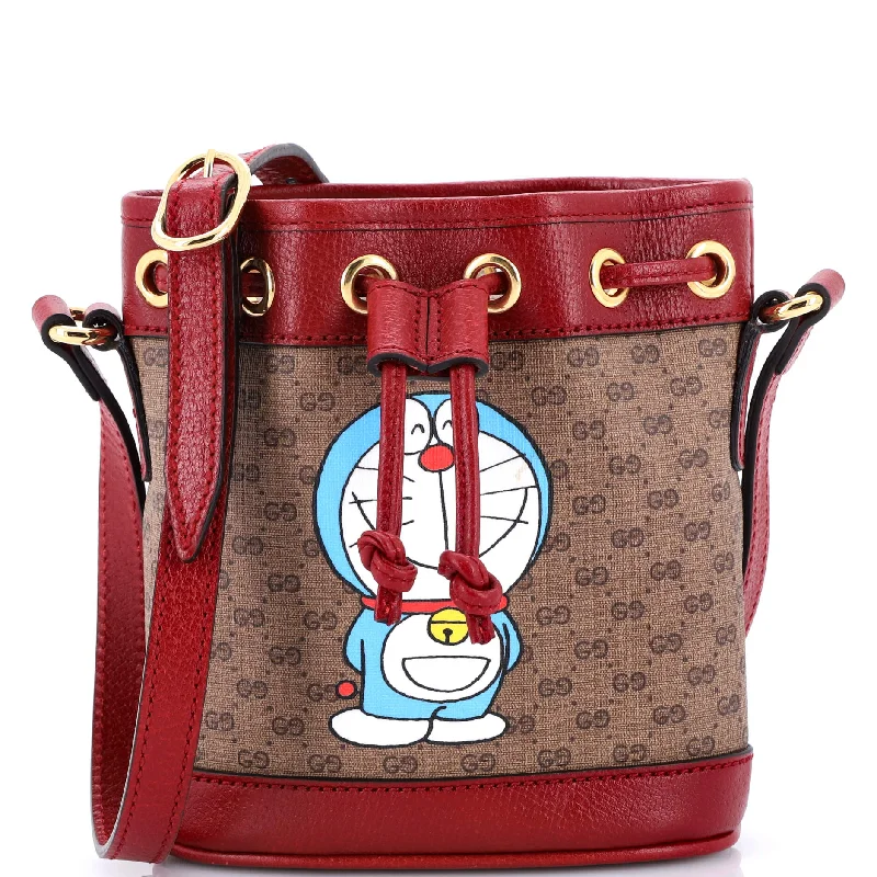 Doraemon Bucket Bag Printed Mini GG Coated Canvas Mini