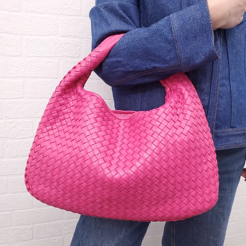 BOTTEGA VENETA INTRECCIATTO PINK HOBO BAG