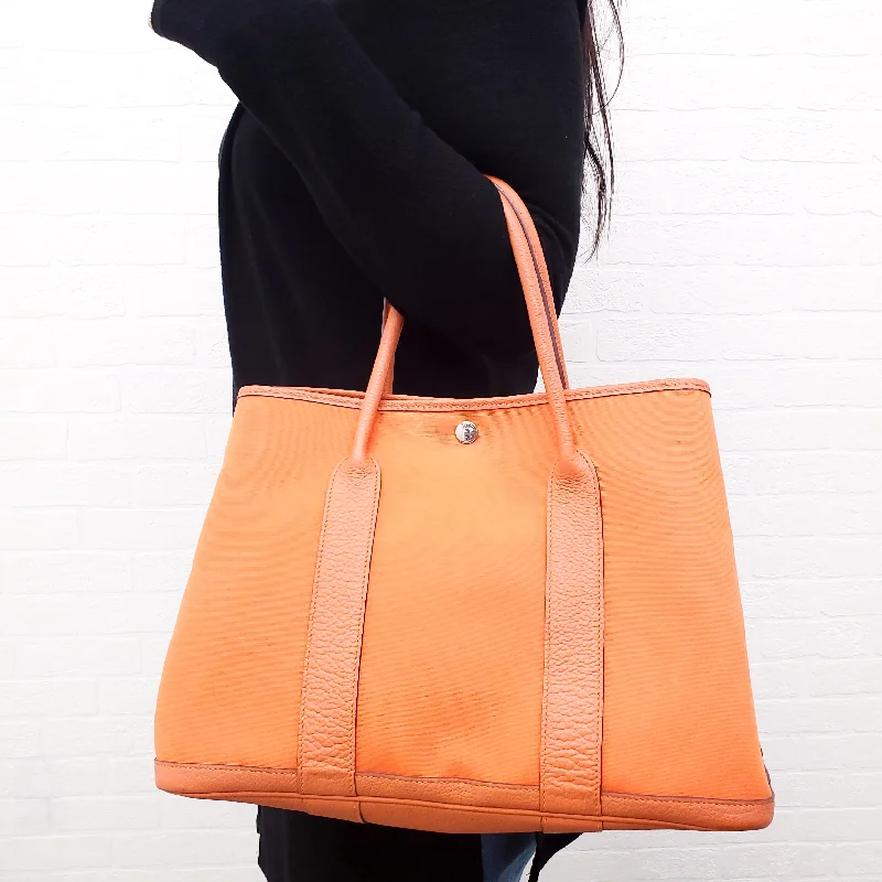 HERMES ORANGE GARDEN PM TOTE BAG