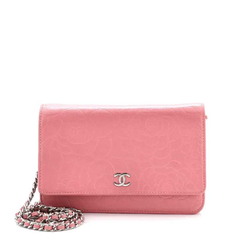 Wallet on Chain Camellia Lambskin