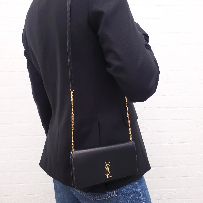 SAINT LAURENT BLACK MINI LOGO BAG