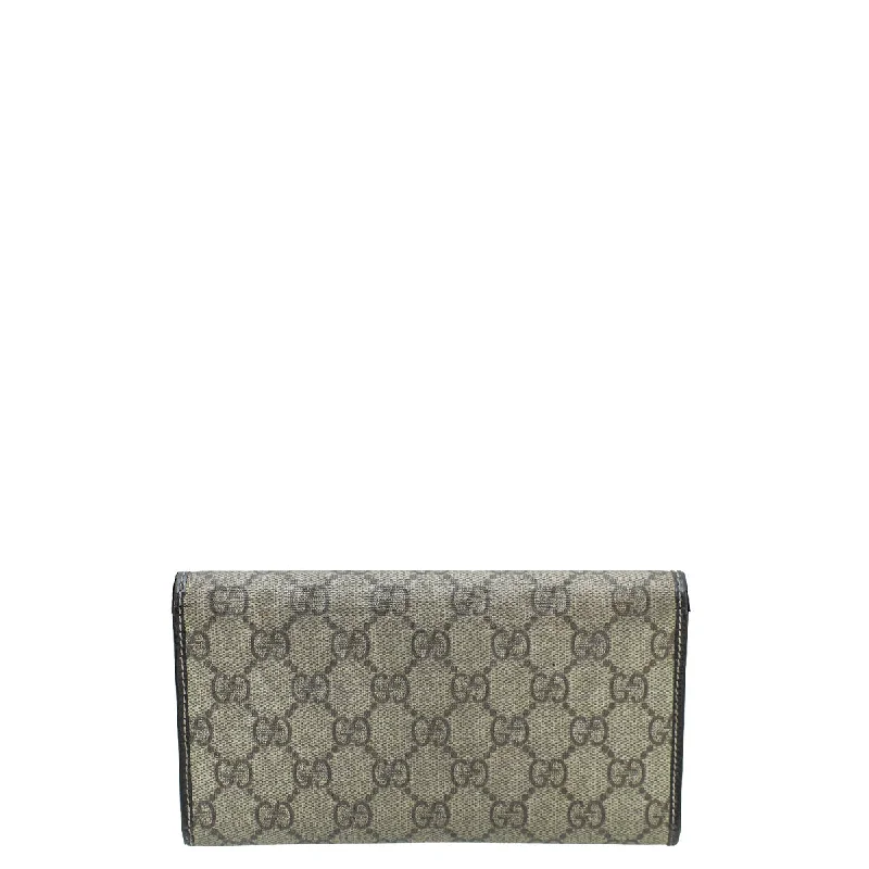 Gucci Bicolor GG Supreme Continental Wallet