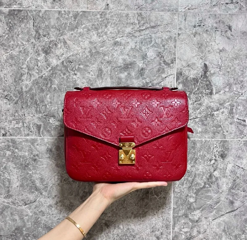 LV Pochette Metis Red Calfskin