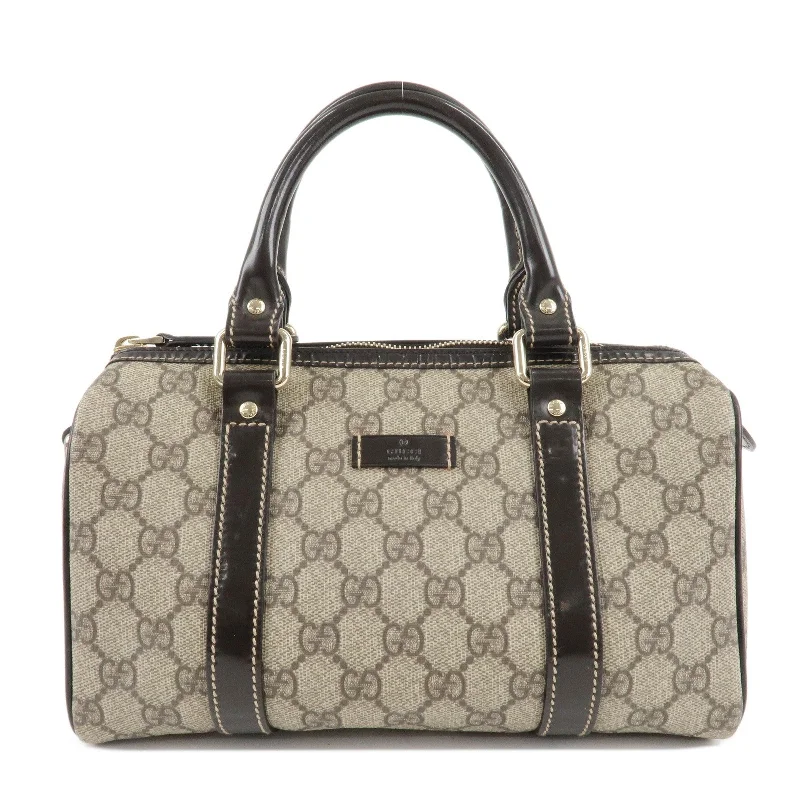 GUCCI GG Spream Patent Leather Mini Boston Bag Beige 193604