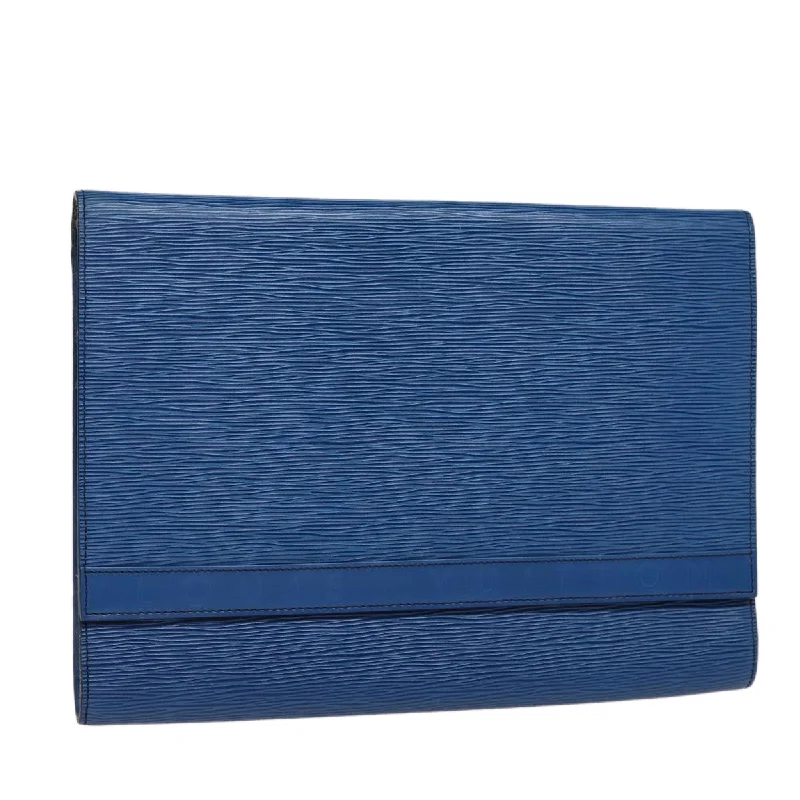 LOUIS VUITTON Epi Pochette Amberop Clutch Bag Blue M52585 LV Auth ep5254