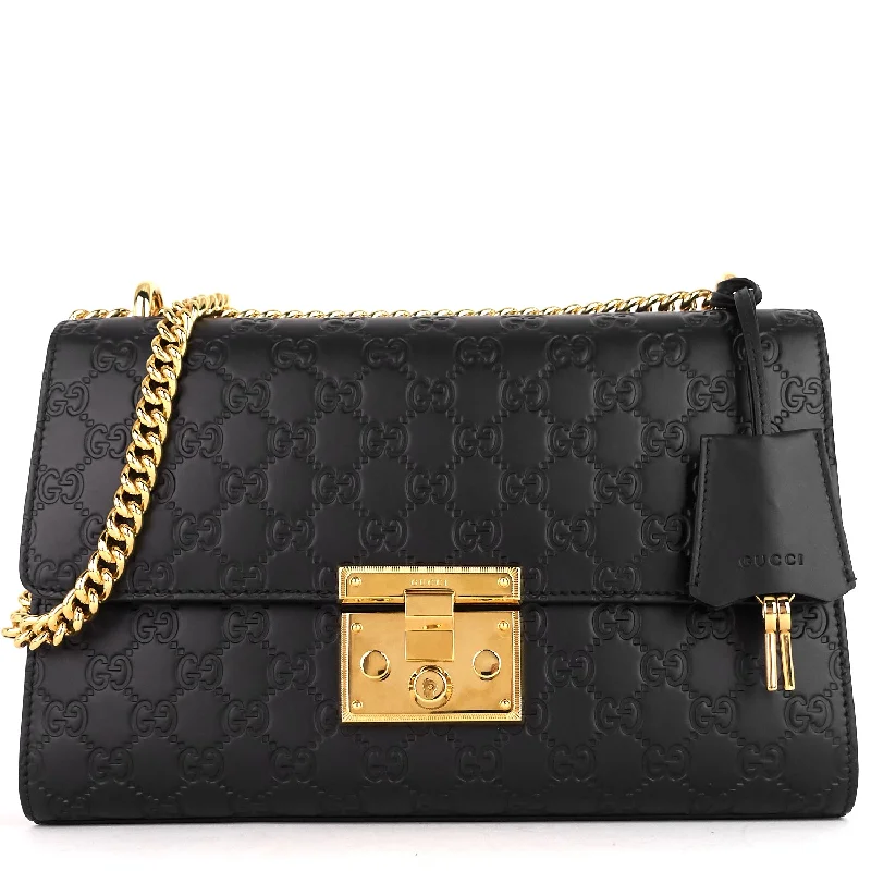 Padlock Medium Guccissima Leather Bag