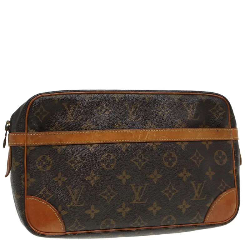 LOUIS VUITTON Monogram Compiegne 28 Clutch Bag M51845 LV Auth 87211