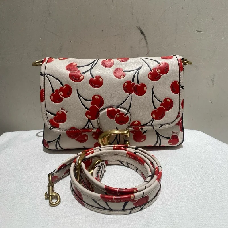 Coach Cherry Print Leather Crossbody Bag Medium