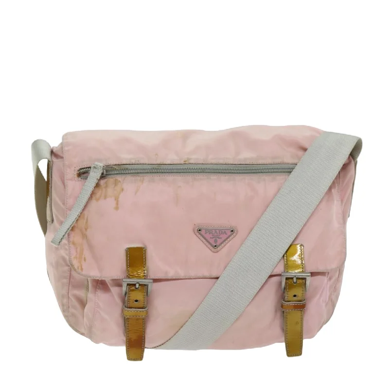 PRADA Shoulder Bag Nylon Pink Auth 76172