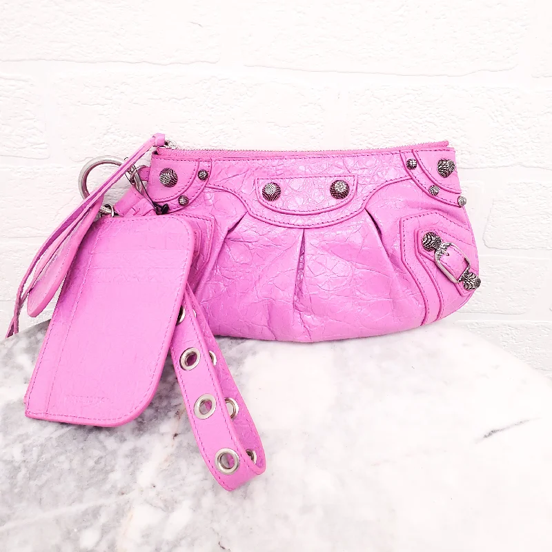 BALENCIAGA PINK LE CAGOLE MINI MULTI BAG