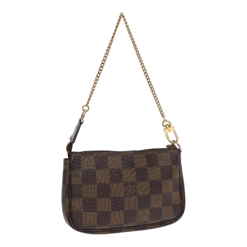 LOUIS VUITTON Damier Ebene Mini Pochette Accessoires Pouch N58009 LV Auth 87408