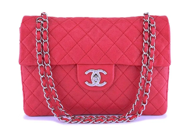 Rare Chanel Fuchsia Pink Soft Caviar Maxi Classic Flap Bag SHW