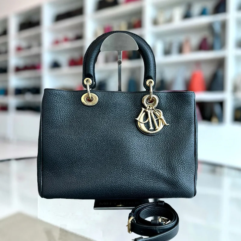 Diorissimo Medium Grained Calfskin Black GHW