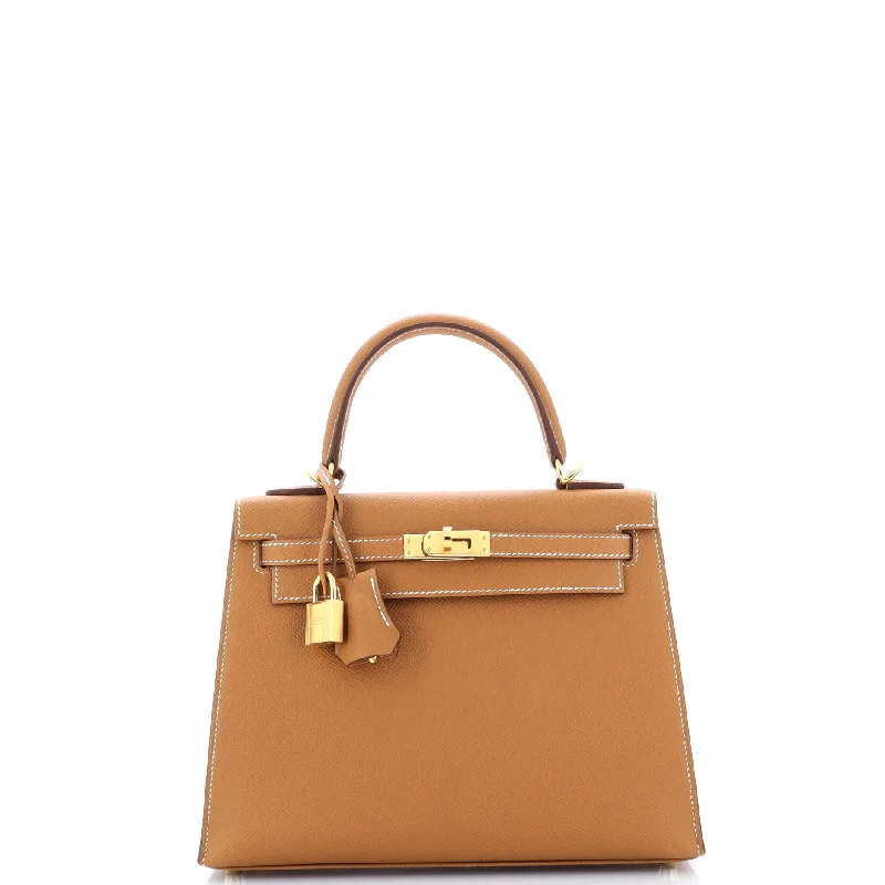 Kelly Handbag Gold Epsom with Gold Hardware 25