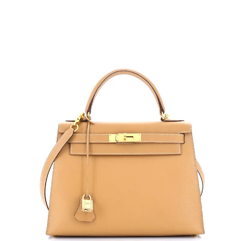 Kelly Handbag Natural Epsom with Gold Hardware 28