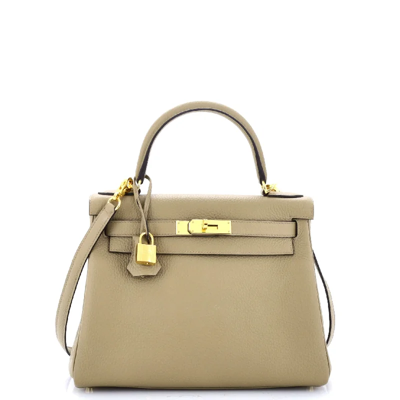 Kelly Handbag Light Clemence with Gold Hardware 28