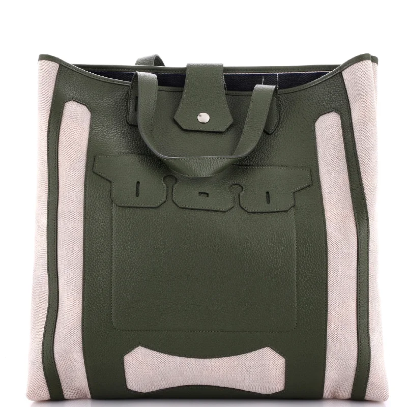 Petit H Monsieur B Tote Toile and Leather GM